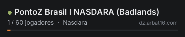 PontoZ Brasil I NASDARA (Badlands) na lista de servidores de DayZ da AR16