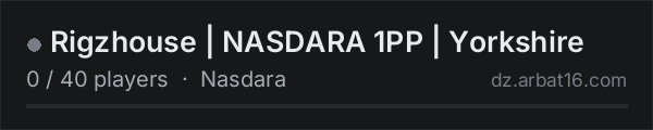 Rigzhouse | NASDARA 1PP | Yorkshire on the AR16 DayZ server list