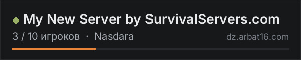 My New Server by SurvivalServers.com в списке серверов DayZ от AR16