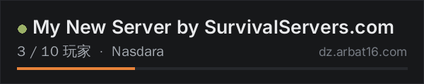 AR16 DayZ 服务器列表中的 My New Server by SurvivalServers.com