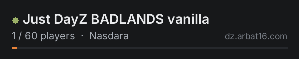 Just DayZ BADLANDS vanilla on the AR16 DayZ server list