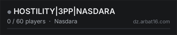 HOSTILITY|3PP|NASDARA on the AR16 DayZ server list