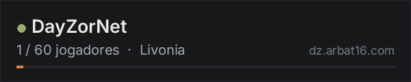DayZorNet na lista de servidores de DayZ da AR16