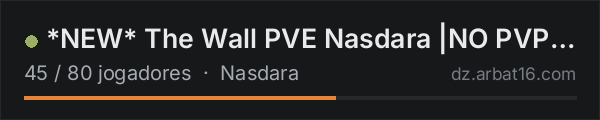 *NEW* The Wall PVE Nasdara |NO PVP|PVE ONLY|AirDops|KOTH na lista de servidores de DayZ da AR16