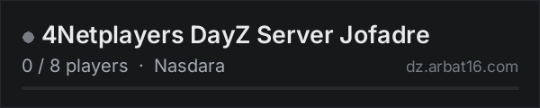 4Netplayers DayZ Server Jofadre on the AR16 DayZ server list