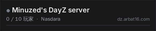 AR16 DayZ 服务器列表中的 Minuzed's DayZ server