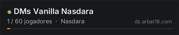 DMs Vanilla Nasdara na lista de servidores de DayZ da AR16