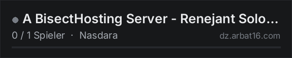 A BisectHosting Server - Renejant Solo Private Server in der DayZ-Serverliste von AR16