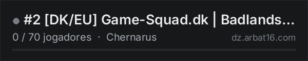 #2 [DK/EU] Game-Squad.dk | Badlands Coming soon na lista de servidores de DayZ da AR16
