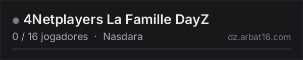 4Netplayers La Famille DayZ na lista de servidores de DayZ da AR16