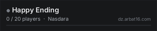 Happy Ending on the AR16 DayZ server list