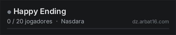 Happy Ending na lista de servidores de DayZ da AR16