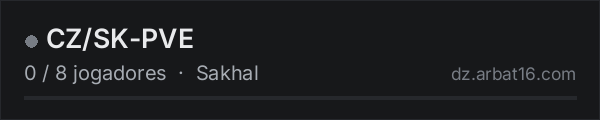 CZ/SK-PVE na lista de servidores de DayZ da AR16