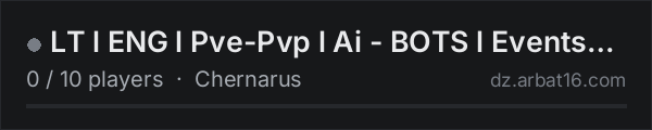 LT l ENG l Pve-Pvp l Ai - BOTS l Events l Fresh START on the AR16 DayZ server list