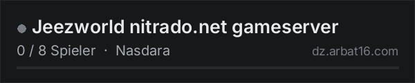 Jeezworld nitrado.net gameserver in der DayZ-Serverliste von AR16