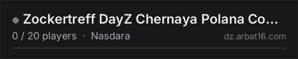 Zockertreff DayZ Chernaya Polana Cowboys on the AR16 DayZ server list