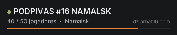 PODPIVAS #16 NAMALSK na lista de servidores de DayZ da AR16