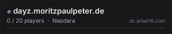dayz.moritzpaulpeter.de on the AR16 DayZ server list