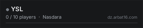 YSL on the AR16 DayZ server list