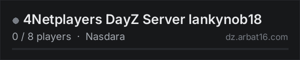 4Netplayers DayZ Server lankynob18 on the AR16 DayZ server list