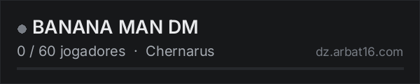 BANANA MAN DM na lista de servidores de DayZ da AR16
