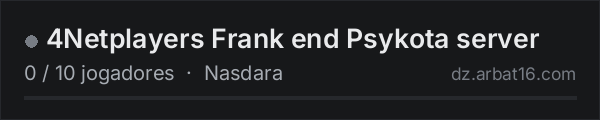 4Netplayers Frank end Psykota server na lista de servidores de DayZ da AR16