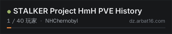 AR16 DayZ 服务器列表中的 STALKER Project HmH PVE History