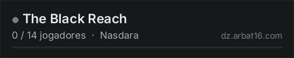 The Black Reach na lista de servidores de DayZ da AR16