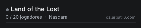 Land of the Lost na lista de servidores de DayZ da AR16