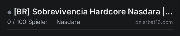 [BR] Sobrevivencia Hardcore Nasdara | Vanilla | 1PP in der DayZ-Serverliste von AR16