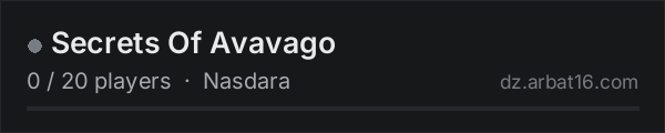 Secrets Of Avavago on the AR16 DayZ server list