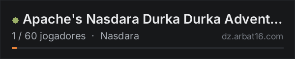 Apache's Nasdara Durka Durka Adventures - PVP/AI/Terje na lista de servidores de DayZ da AR16