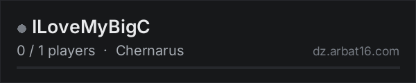ILoveMyBigC on the AR16 DayZ server list