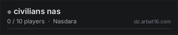 civilians nas on the AR16 DayZ server list