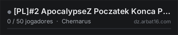 [PL]#2 ApocalypseZ Poczatek Konca PVP PVE Budowa na lista de servidores de DayZ da AR16