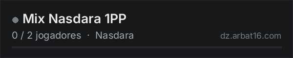 Mix Nasdara 1PP na lista de servidores de DayZ da AR16