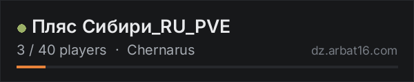 Пляс Сибири_RU_PVE on the AR16 DayZ server list