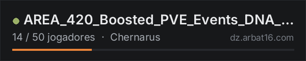 AREA_420_Boosted_PVE_Events_DNA_Airdrops_Solo_Duo_Teams na lista de servidores de DayZ da AR16