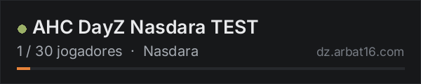 AHC DayZ Nasdara TEST na lista de servidores de DayZ da AR16