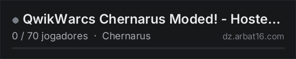QwikWarcs Chernarus Moded! - Hosted by Ceuabara na lista de servidores de DayZ da AR16
