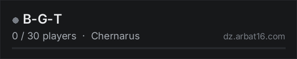 B-G-T on the AR16 DayZ server list