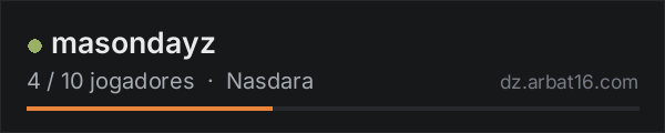 masondayz na lista de servidores de DayZ da AR16