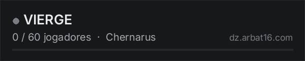 VIERGE na lista de servidores de DayZ da AR16
