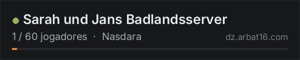 Sarah und Jans Badlandsserver na lista de servidores de DayZ da AR16