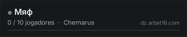 Мяф na lista de servidores de DayZ da AR16