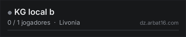 KG local b na lista de servidores de DayZ da AR16