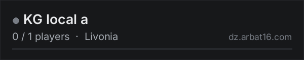 KG local a on the AR16 DayZ server list