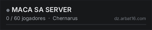 MACA SA SERVER na lista de servidores de DayZ da AR16