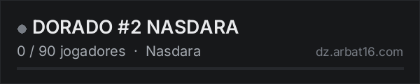 DORADO #2 NASDARA na lista de servidores de DayZ da AR16