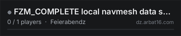 FZM_COMPLETE local navmesh data server on the AR16 DayZ server list